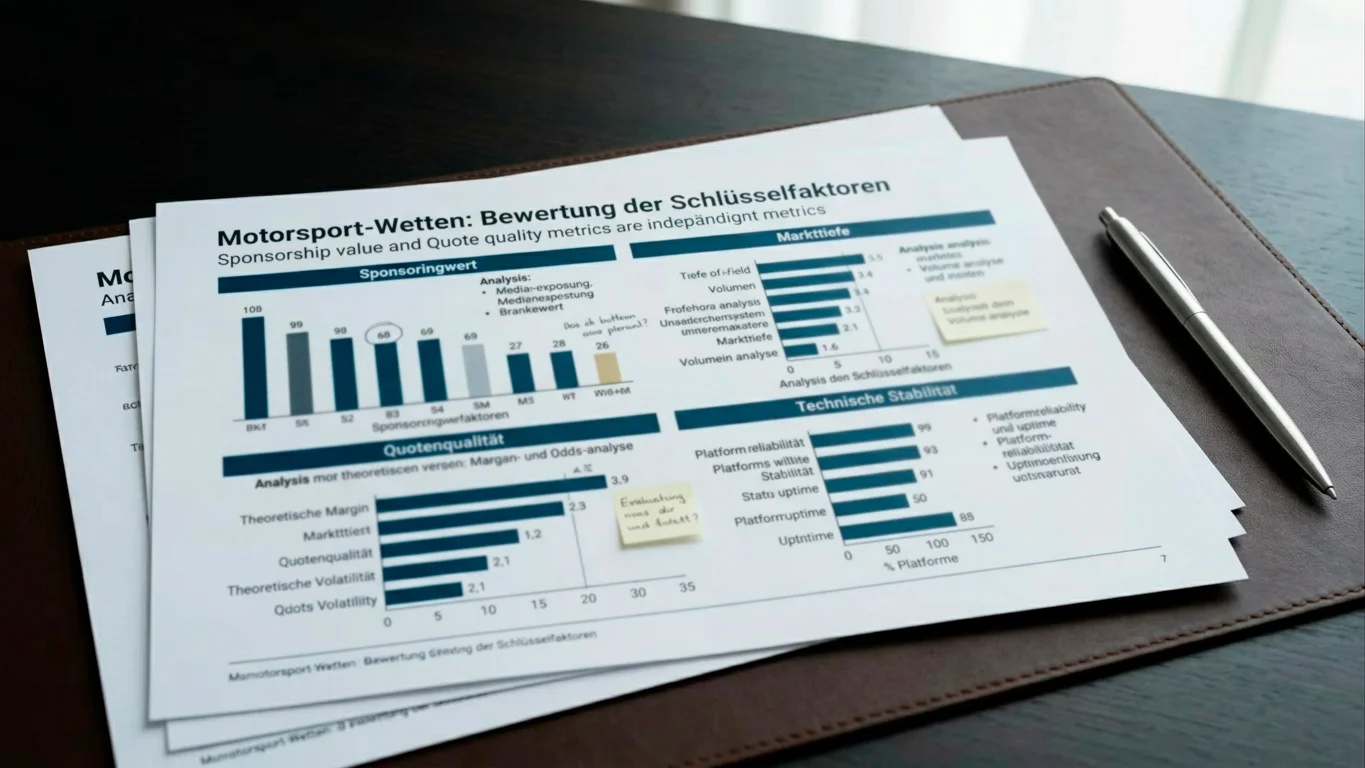 Diagramm zur Bewertung von Sponsoringwert und Quotenqualität bei Formel-1-Wetten