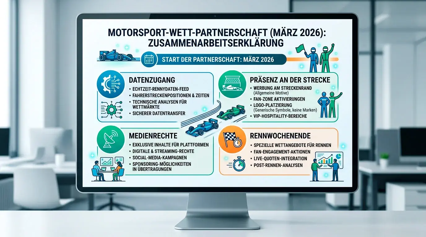 Grafik zu einer Formel-1-Wettpartnerschaft mit Datenzugang und Präsenz an der Rennstrecke