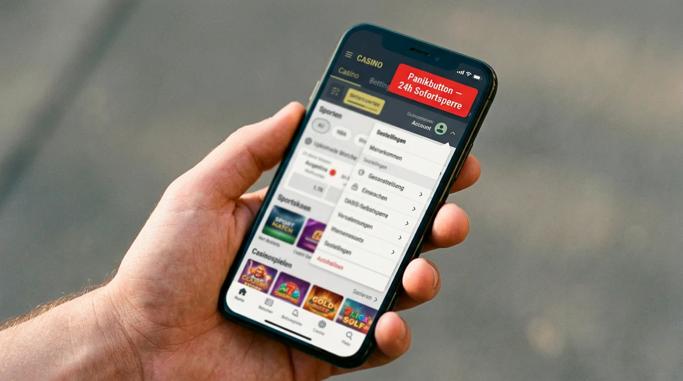 OASIS-Selbstsperre und Panikbutton als sofortige Schutzmaßnahme bei Spielsucht: bundesweite Sperrung bei allen GGL-Anbietern